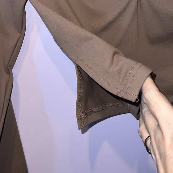 Trendy Queen long sleeve crop top‎ slit sides size small lime new soft neutral - Picture 4 of 6